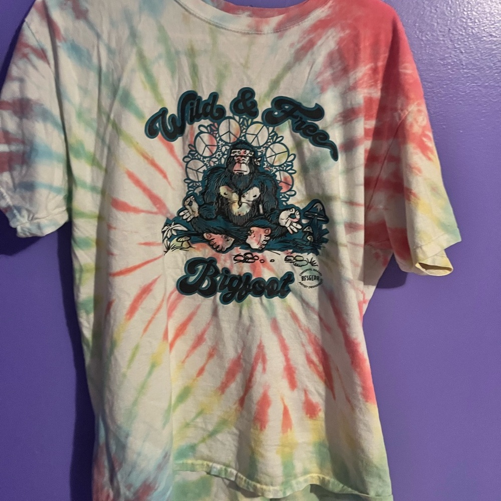 Tie-Dye Wild & Free Bigfoot T-Shirt
